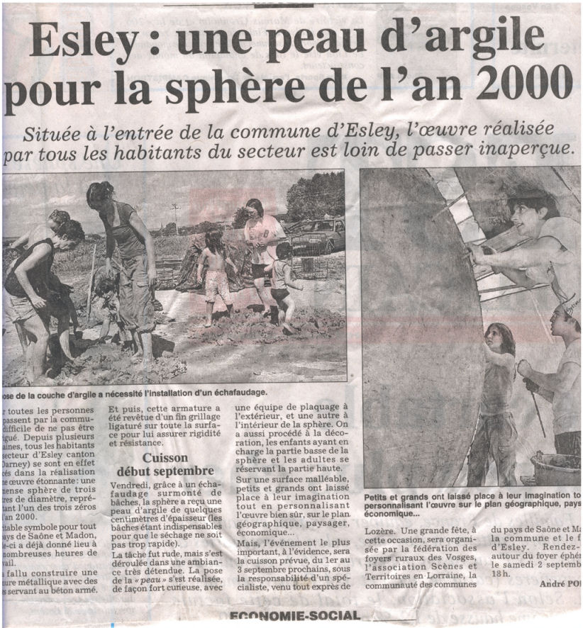 Sph&egrave;re pour l'an 2000 &agrave; Darney