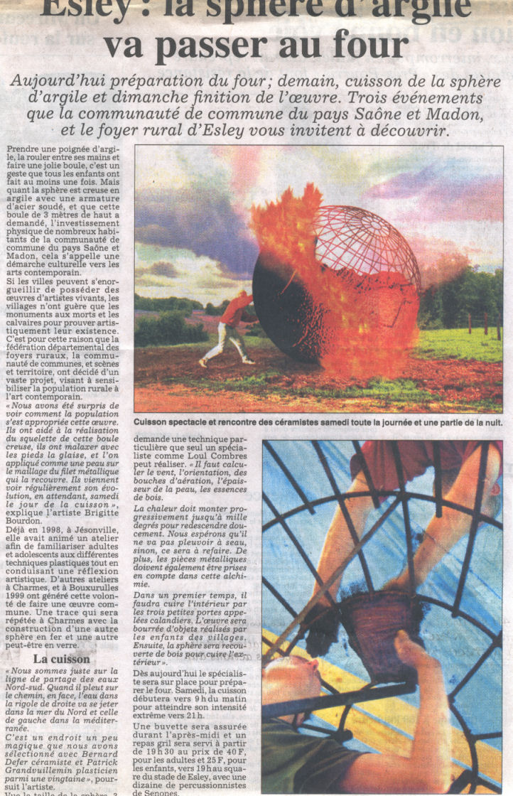 Sph&egrave;re pour l'an 2000 &agrave; Darney