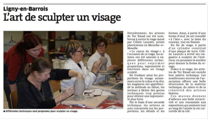Workshop C&eacute;line Laurent T&ecirc;tes In &agrave; Ligny